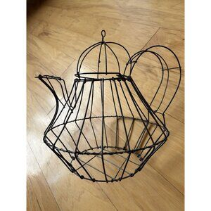 Metal Decorative Black Wire Teapot